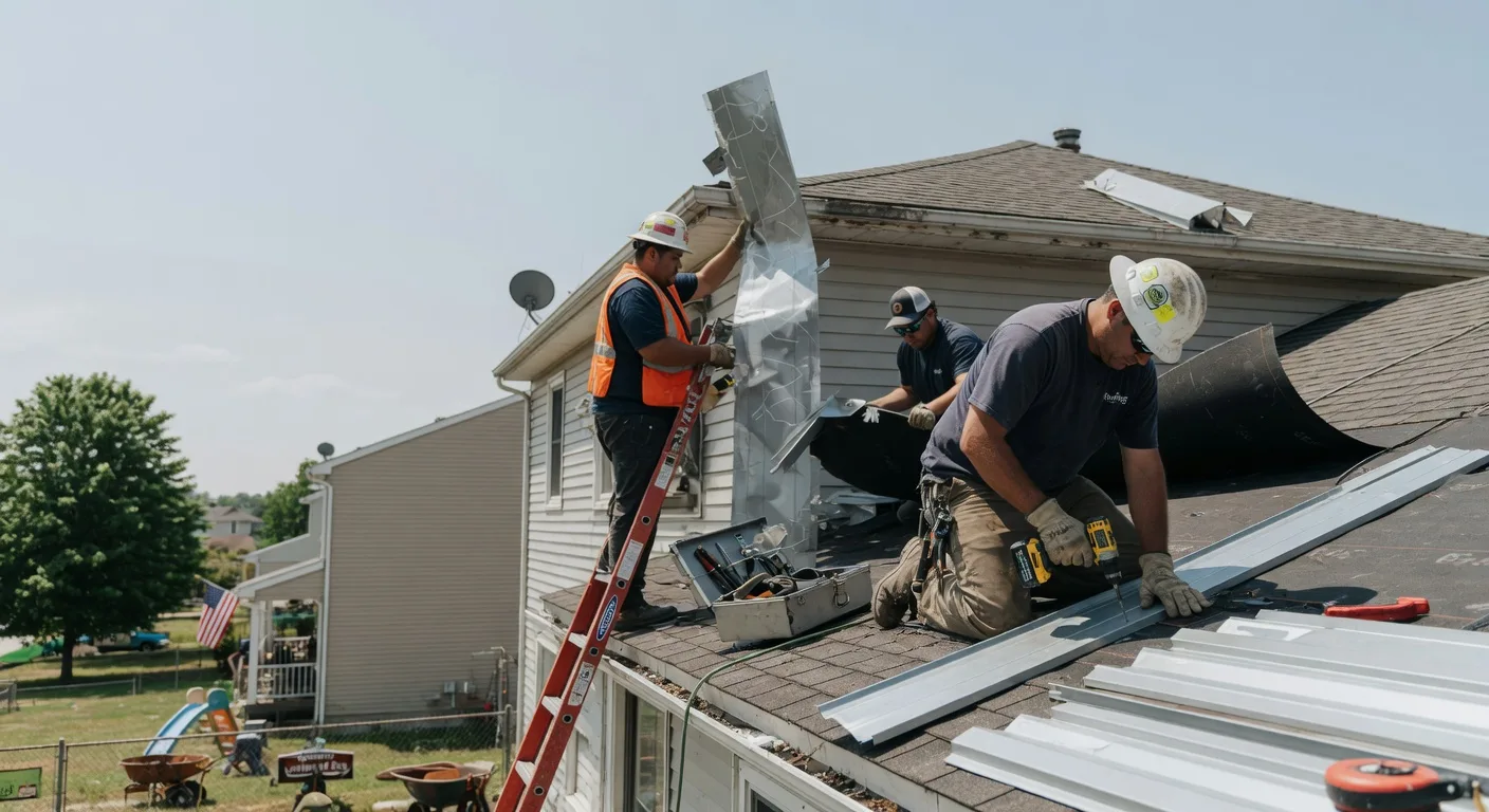 Storm Damage Metal Roof Repair in Farmington, KY